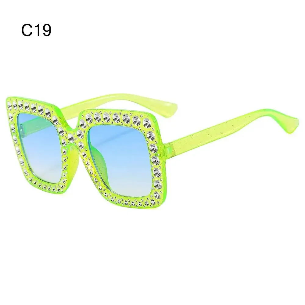 Crystal Oversized Sunglasses for Women with Rhinestones