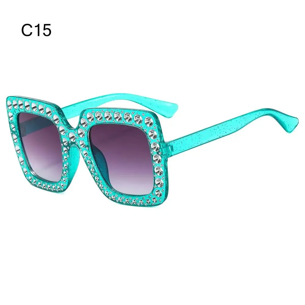 Crystal Oversized Sunglasses for Women with Rhinestones