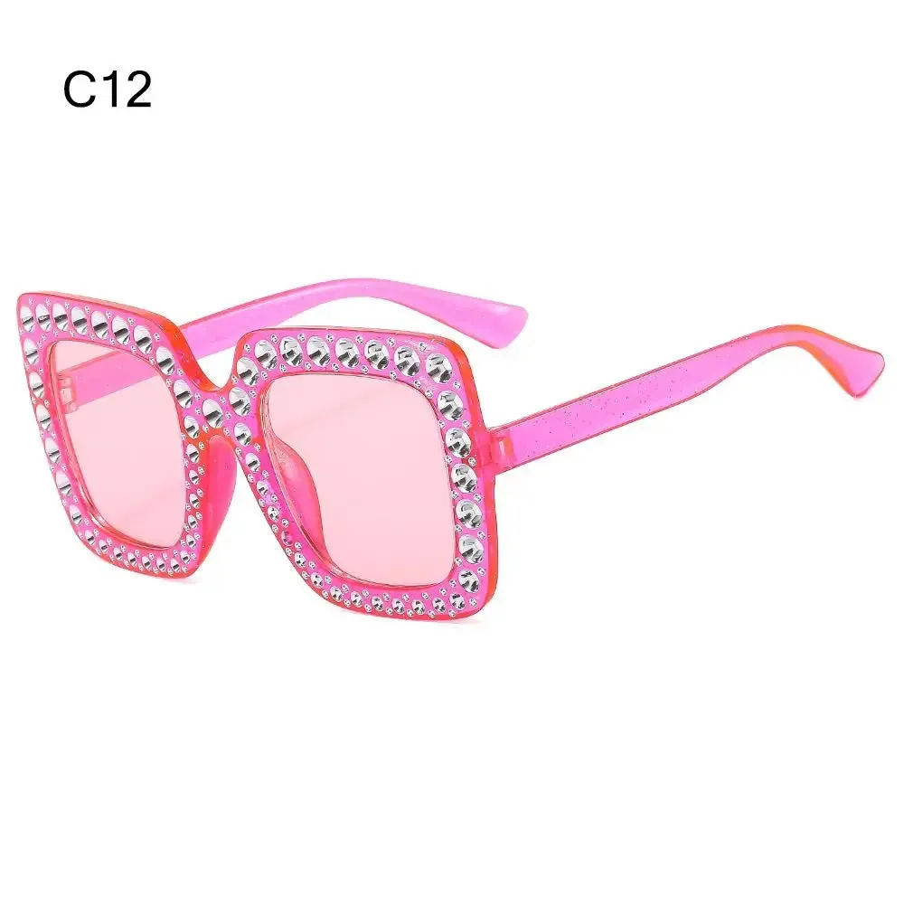 Crystal Oversized Sunglasses for Women with Rhinestones