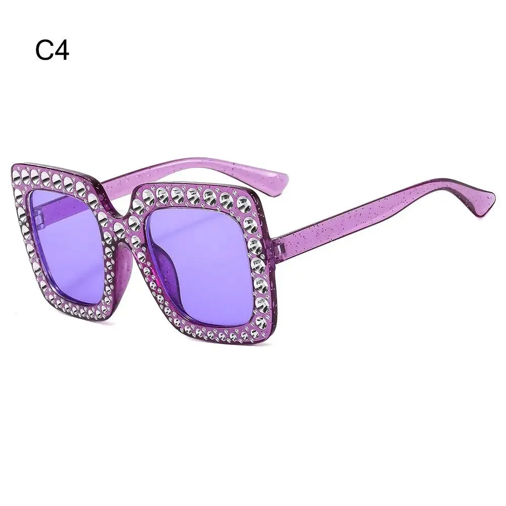 Crystal Oversized Sunglasses for Women with Rhinestones