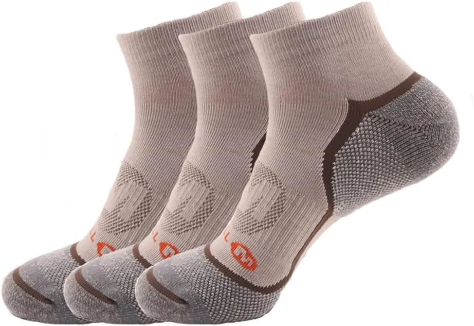 CSCDD Men's Wool Outdoor Hiking Hiker Cushion Low Cut Socks Hiking Crew Socks