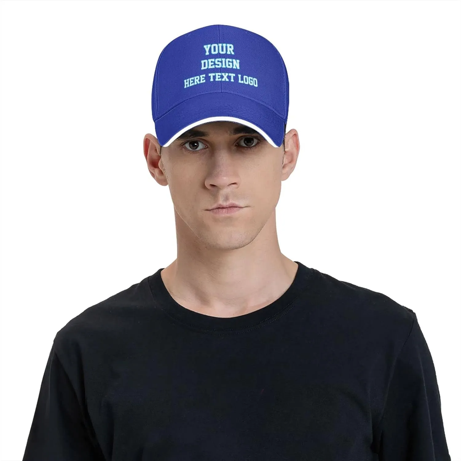 Custom Baseball Cap for Men Personalized Baseball Cap Custom Baseball Cap with Your Text Black
