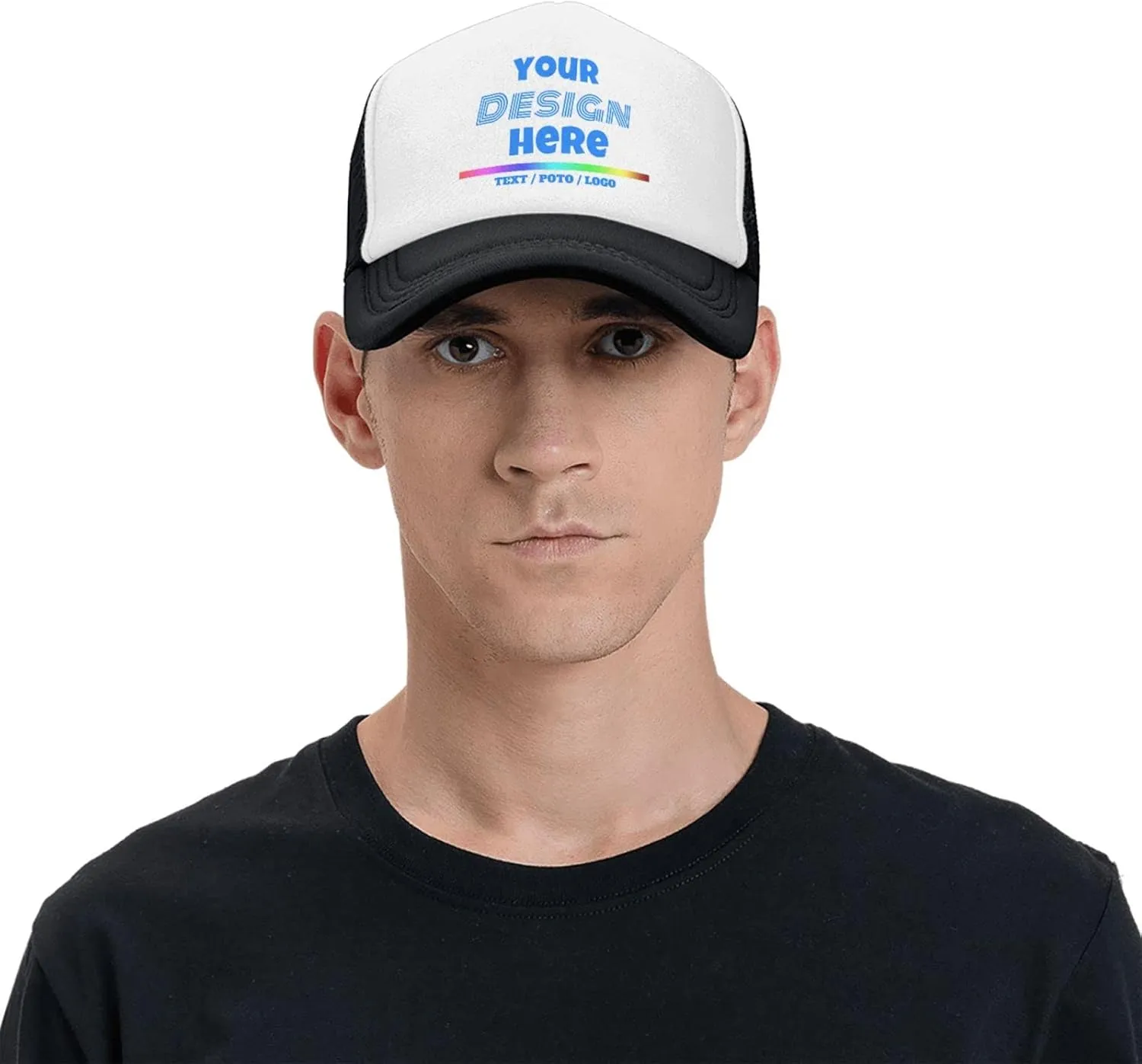 Custom Baseball Cap for Men Personalized Baseball Cap Custom Baseball Cap with Your Text Black