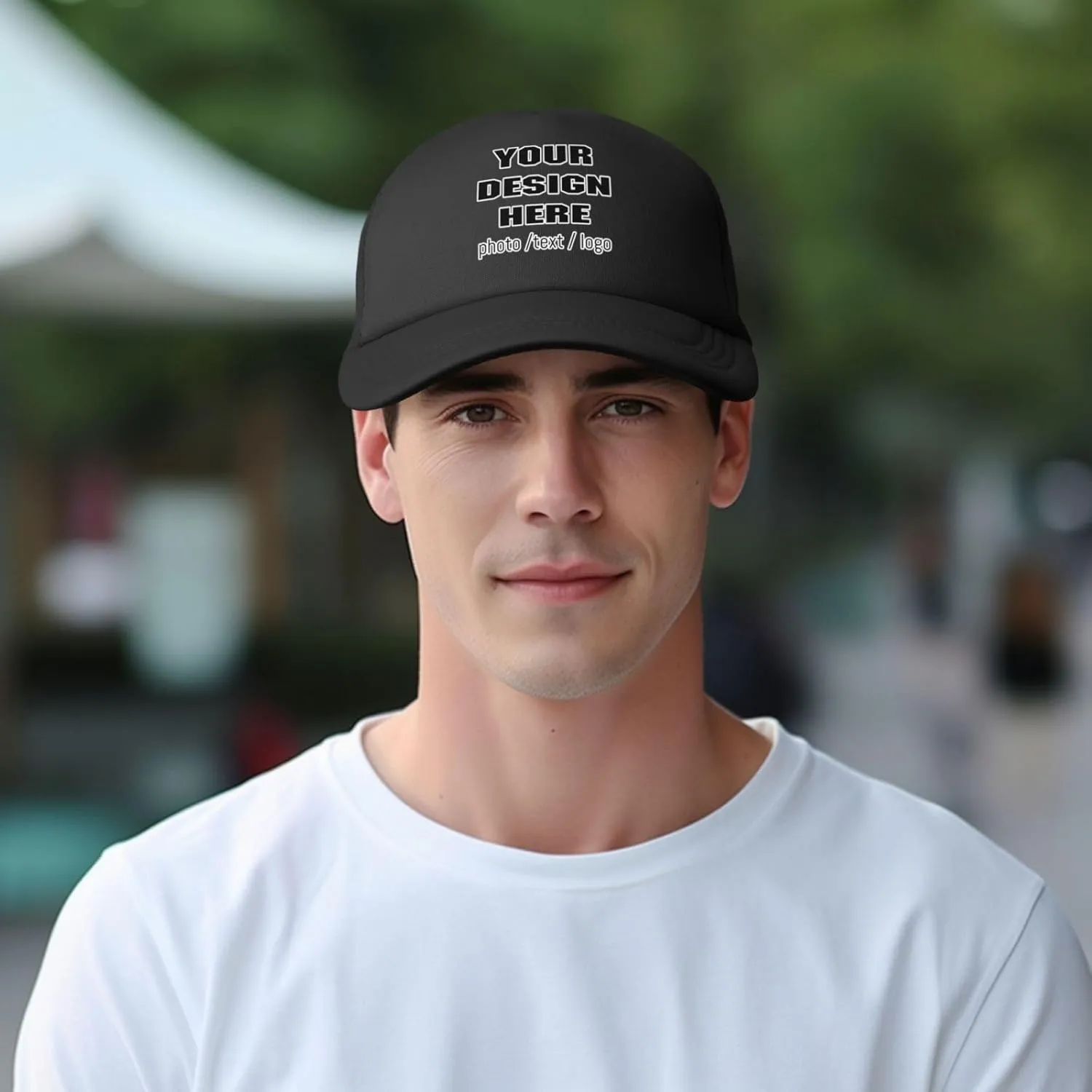 Custom Baseball Cap for Men Personalized Baseball Cap Custom Baseball Cap with Your Text Black