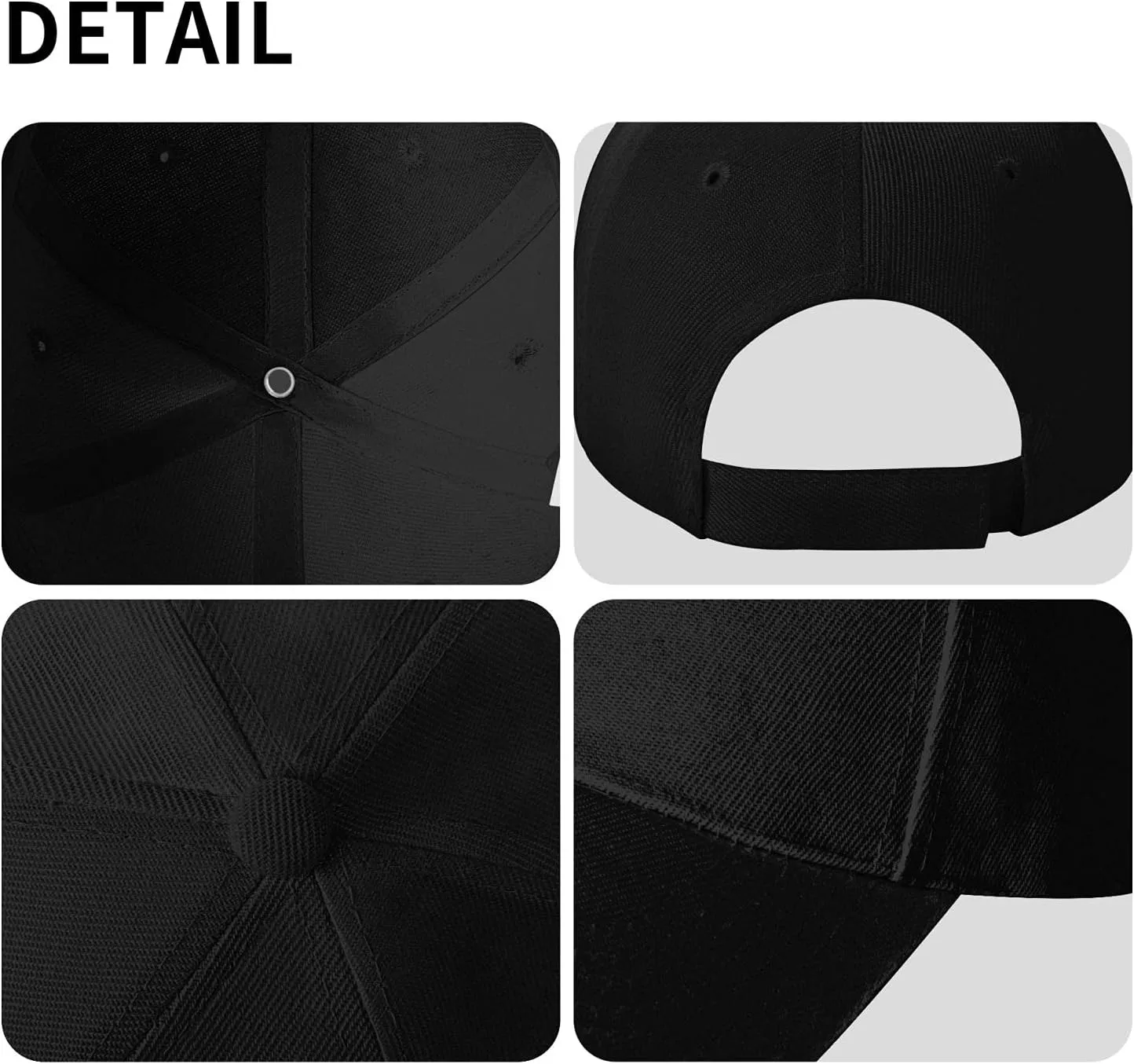 Custom Baseball Cap for Men Personalized Baseball Cap Custom Baseball Cap with Your Text Black