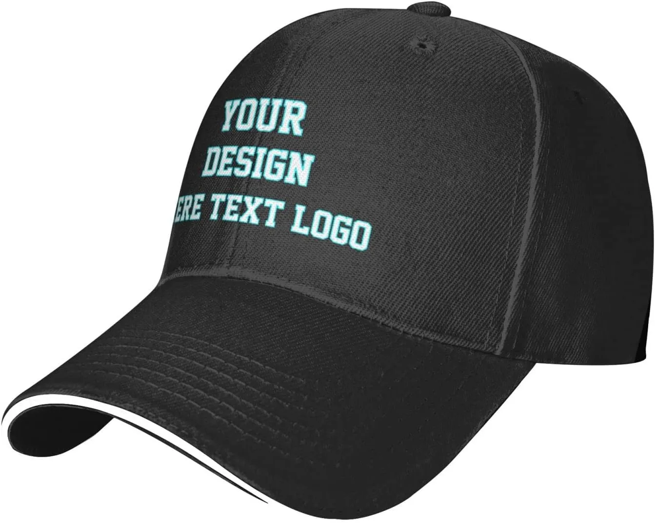 Custom Baseball Cap for Men Personalized Baseball Cap Custom Baseball Cap with Your Text Black