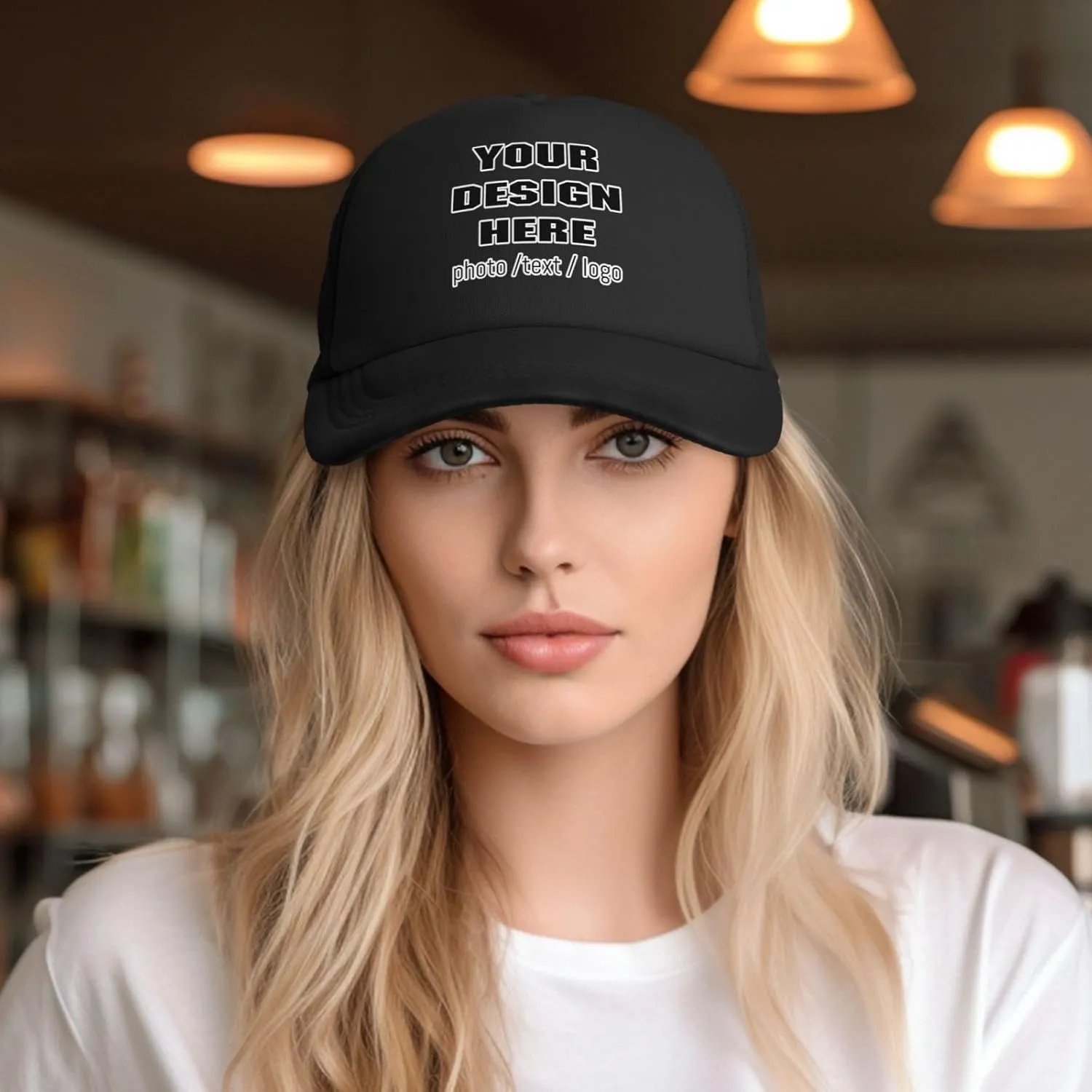 Custom Baseball Cap for Men Personalized Baseball Cap Custom Baseball Cap with Your Text Black
