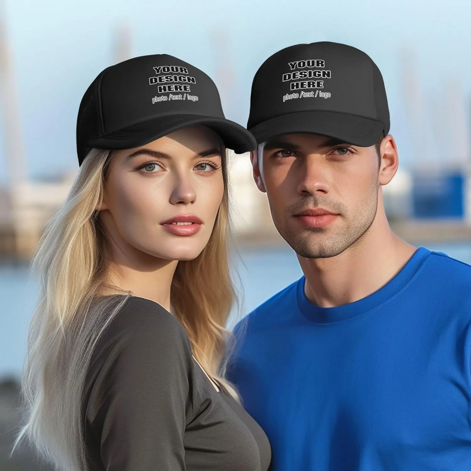 Custom Baseball Cap for Men Personalized Baseball Cap Custom Baseball Cap with Your Text Black