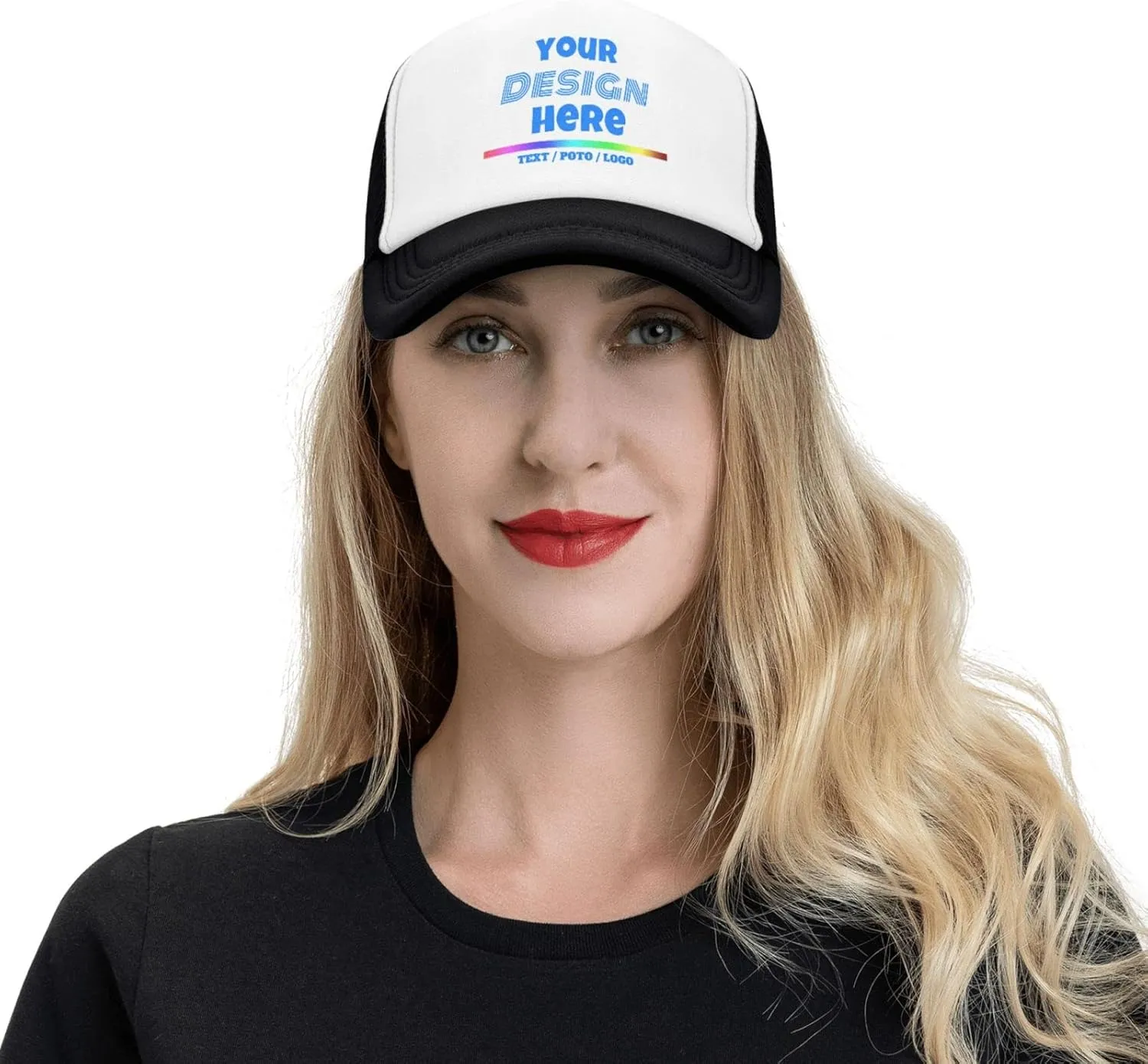 Custom Baseball Cap for Men Personalized Baseball Cap Custom Baseball Cap with Your Text Black