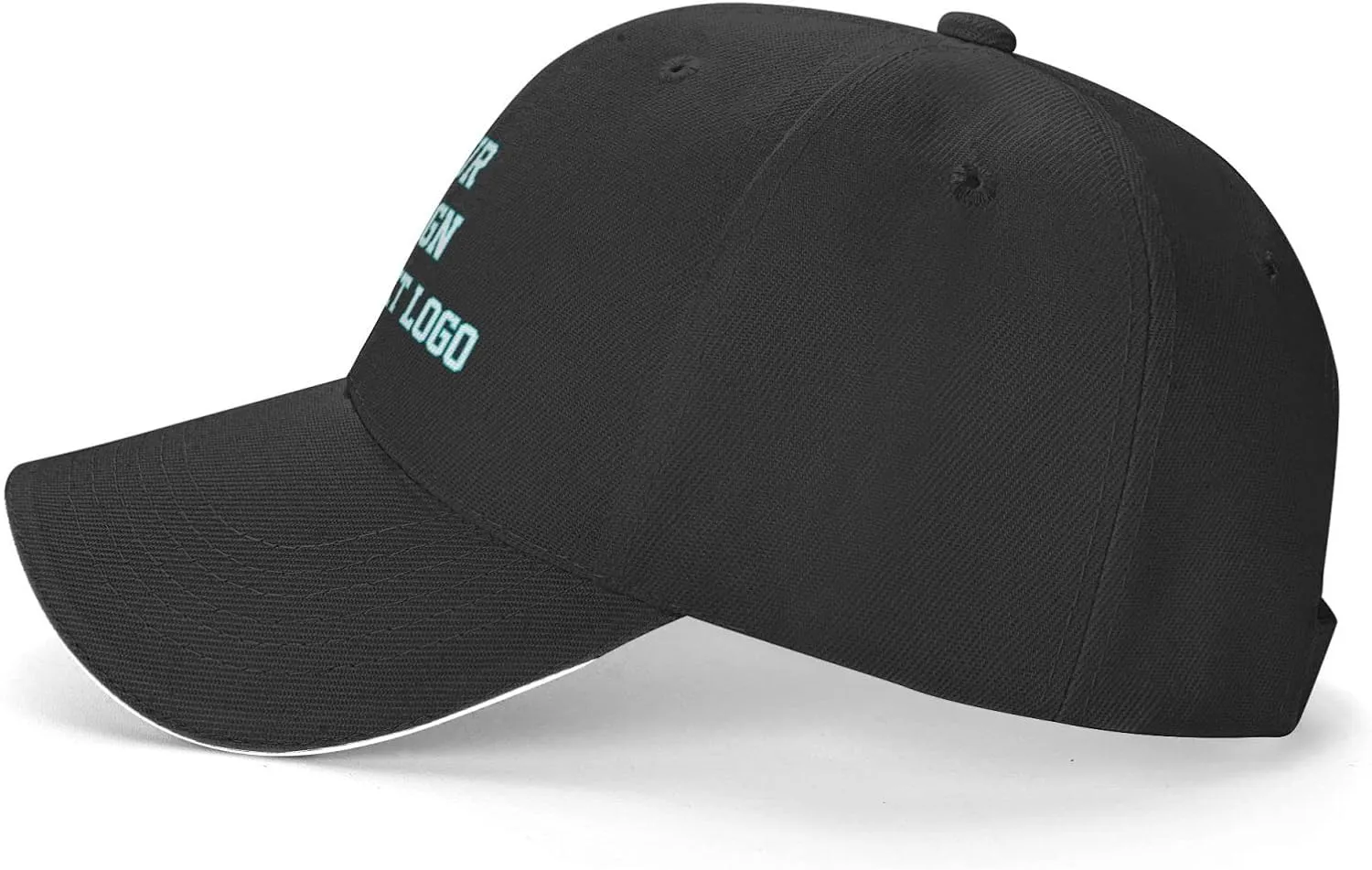 Custom Baseball Cap for Men Personalized Baseball Cap Custom Baseball Cap with Your Text Black