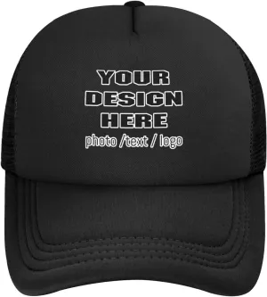Custom Baseball Cap for Men Personalized Baseball Cap Custom Baseball Cap with Your Text Black