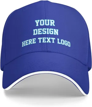 Custom Baseball Cap for Men Personalized Baseball Cap Custom Baseball Cap with Your Text Black