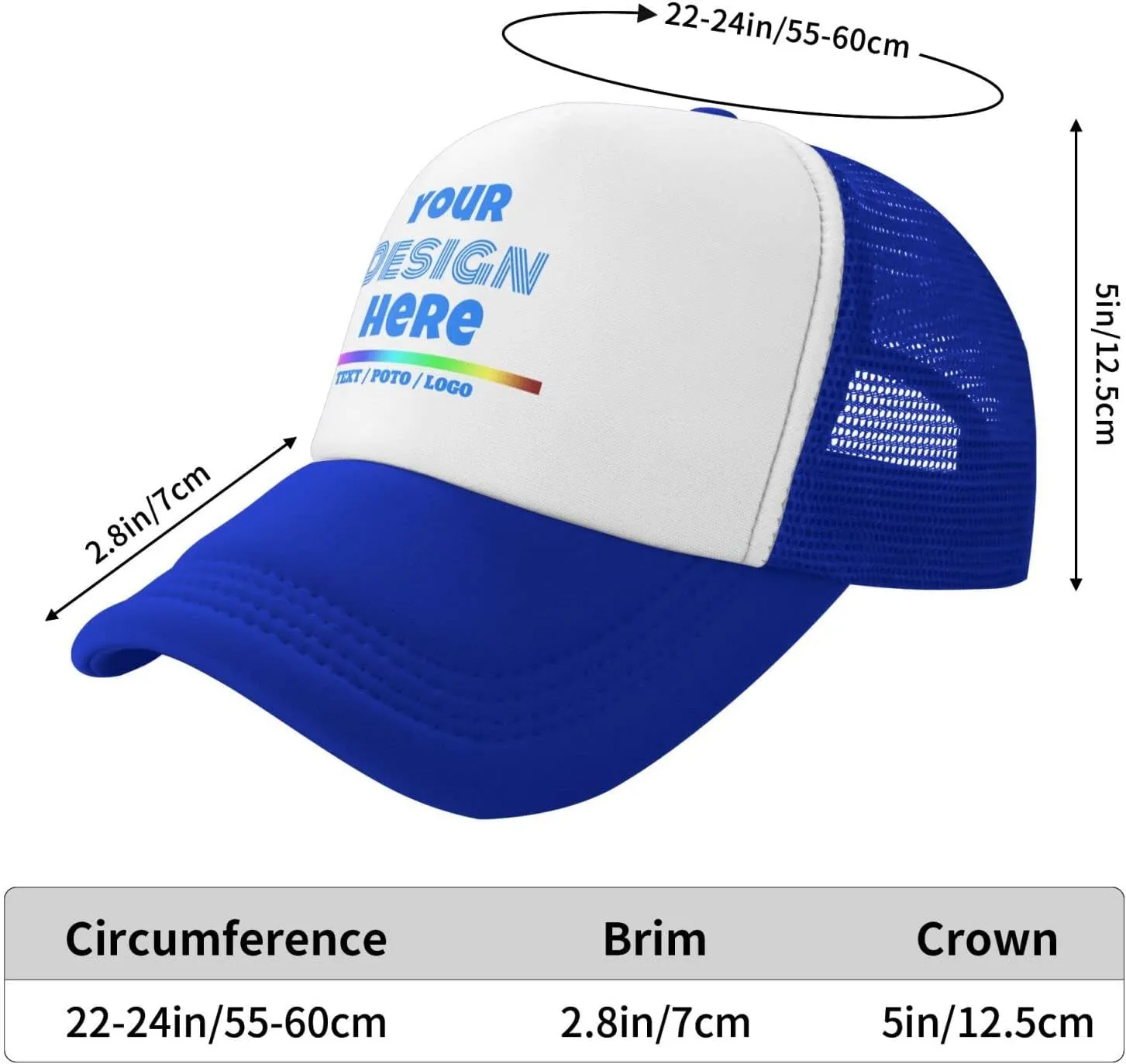 Custom Baseball Cap for Men Personalized Baseball Cap Custom Baseball Cap with Your Text Black