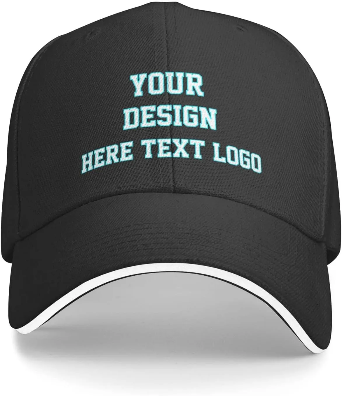Custom Baseball Cap for Men Personalized Baseball Cap Custom Baseball Cap with Your Text Black