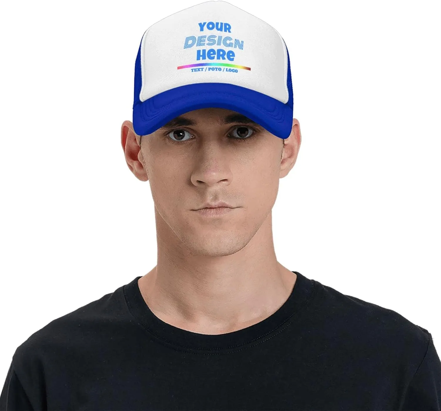 Custom Baseball Cap for Men Personalized Baseball Cap Custom Baseball Cap with Your Text Black