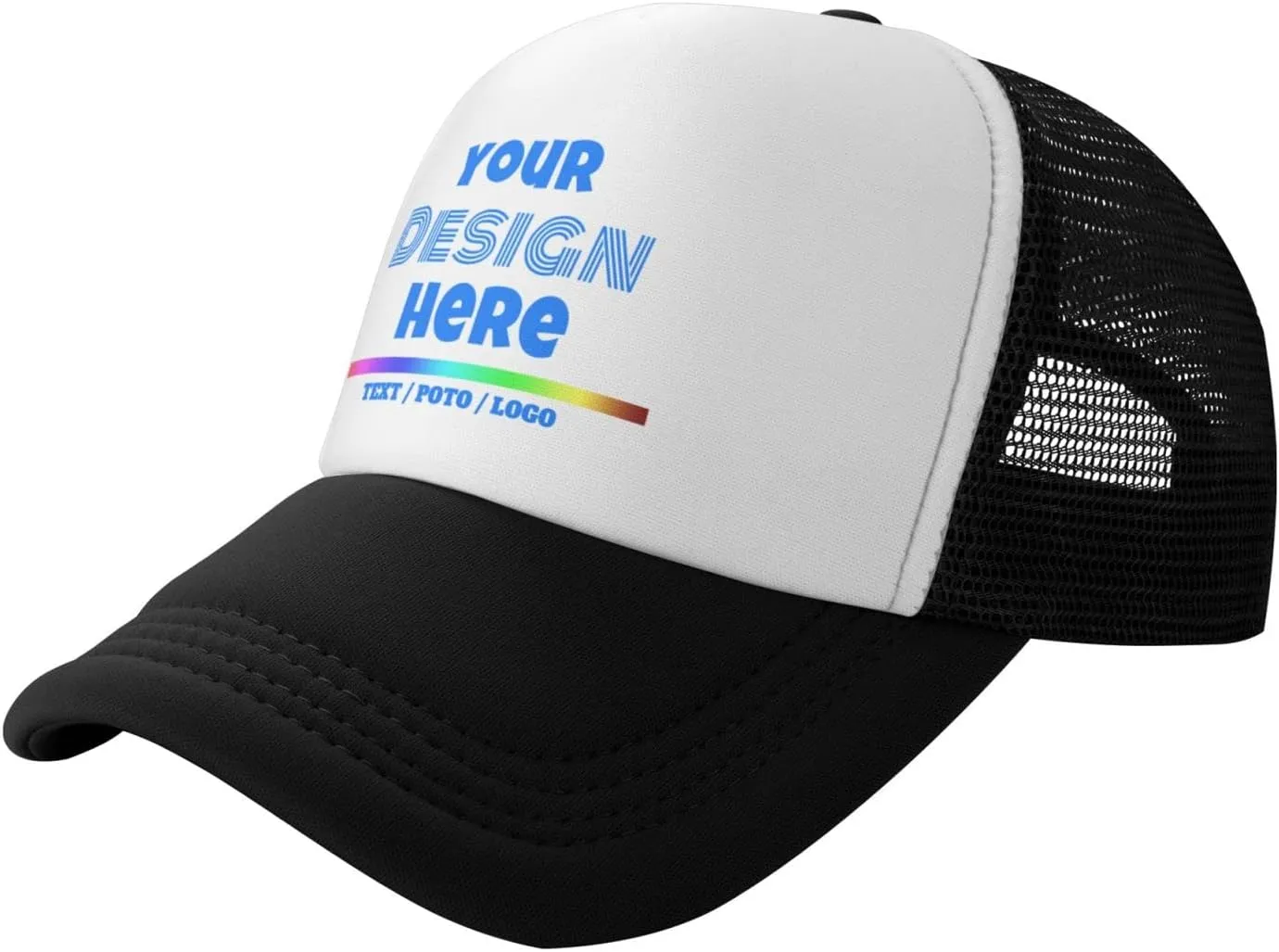 Custom Baseball Cap for Men Personalized Baseball Cap Custom Baseball Cap with Your Text Black