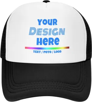 Custom Baseball Cap for Men Personalized Baseball Cap Custom Baseball Cap with Your Text Black