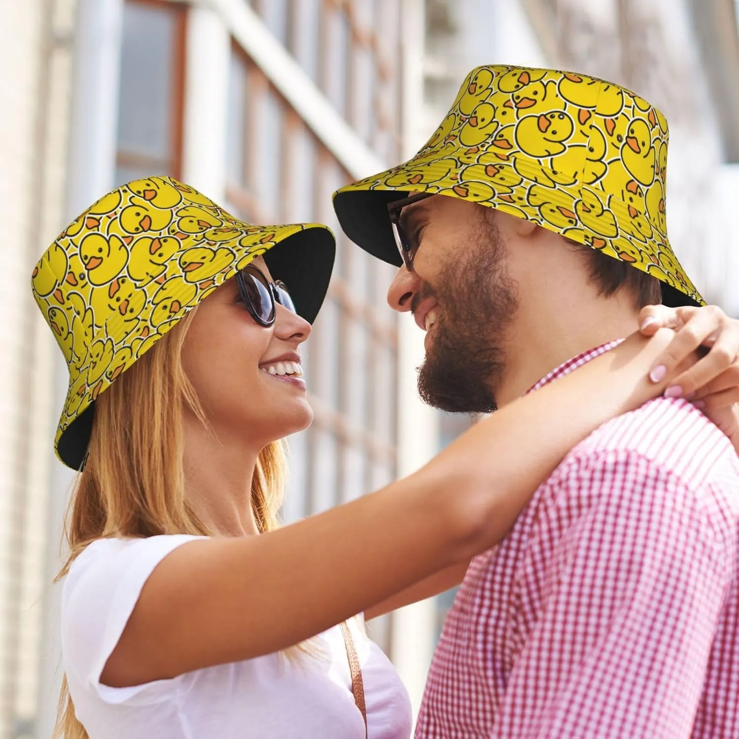 Cute Duck Print Sun Hats Fashion Bucket Hat for Men Women Summer Outdoor Travel Beach Boonie Cap