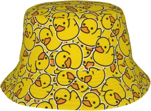 Cute Duck Print Sun Hats Fashion Bucket Hat for Men Women Summer Outdoor Travel Beach Boonie Cap