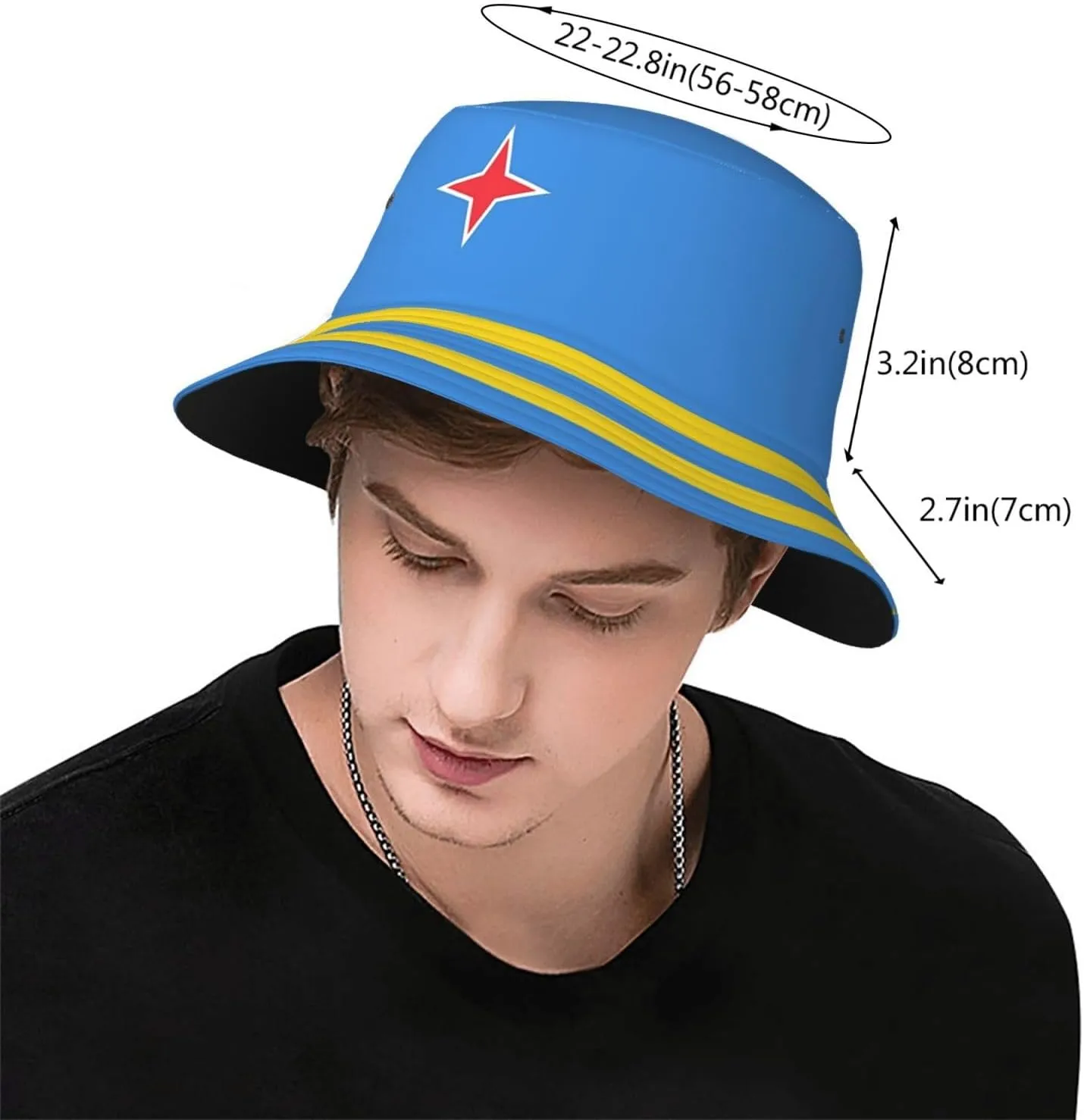 Cute Flag Bucket Hat Wide Brim Protection Sun Hat Fishing Hiking Travel Outdoor Flag Hats for Men Women