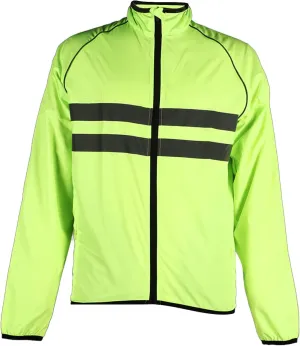 Cycling Jacket, Men Cycling Jacket Comfortable Breathable Cycling Jacket Long Sleeves Reflective Jacket Polyester with 2 Side Pockets and Back Pocket for Outdoor (L)