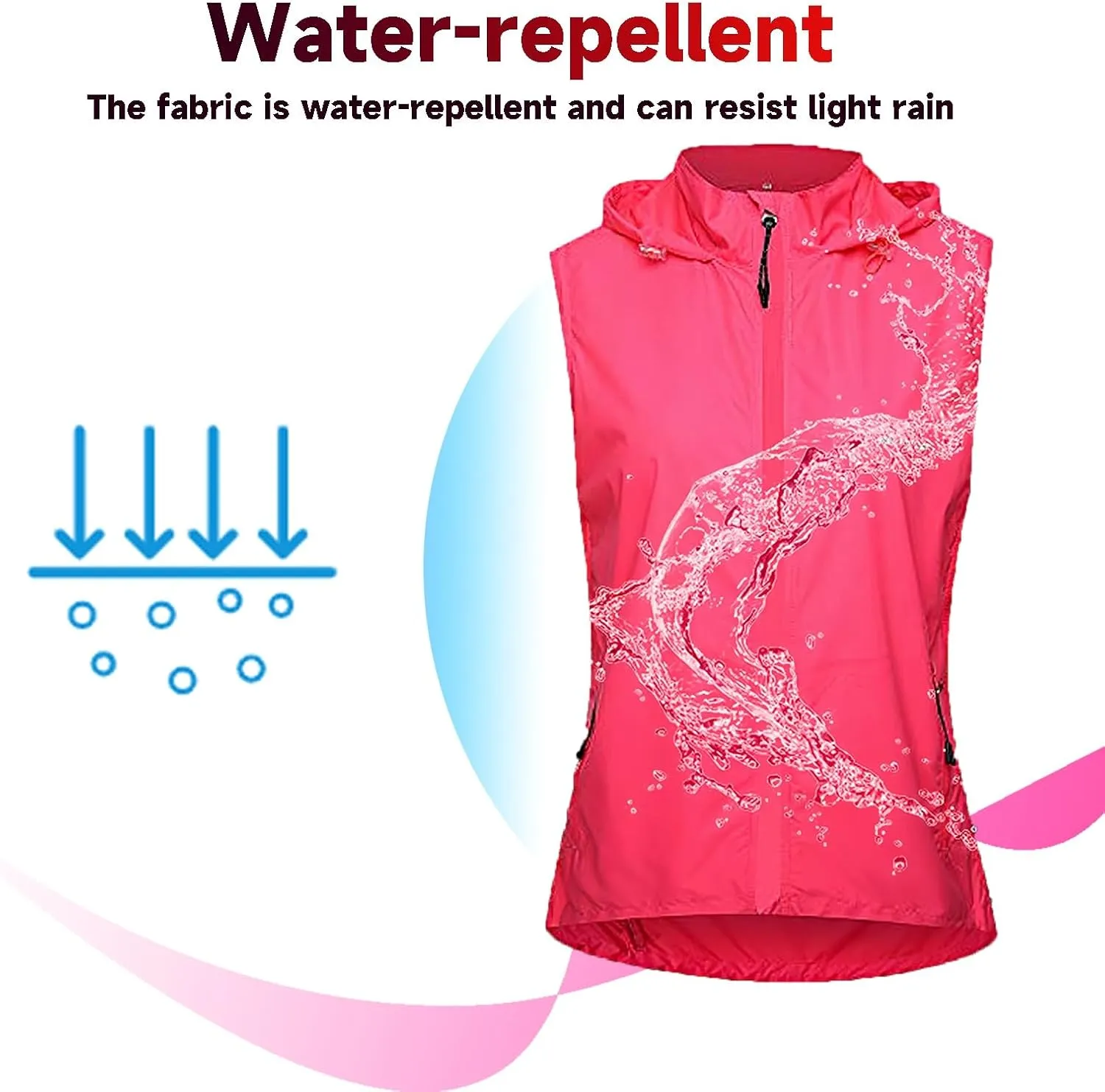 Cycling Jackets For Women Waterproof,Hooded Jacket,Breathable,for Running,Cycling,Golf Hiking