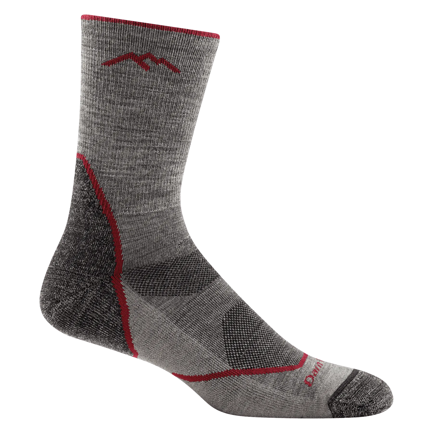 Darn Tough 1972 Light Hiker Micro Crew Lightweight Socks - Men's - Breathable Merino Wool, Lightweight Cushion, Seamless Comfort for Hiking