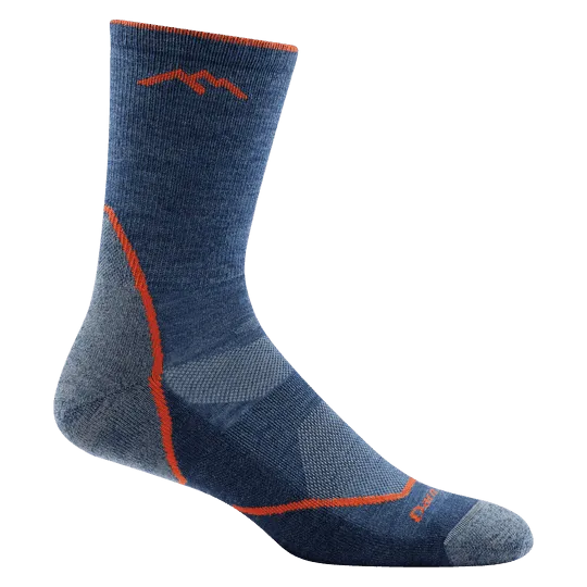 Darn Tough 1972 Light Hiker Micro Crew Lightweight Socks - Men's - Breathable Merino Wool, Lightweight Cushion, Seamless Comfort for Hiking