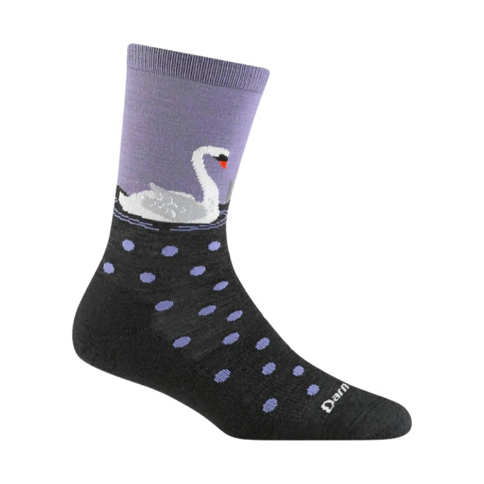 Darn Tough Vermont Women's Wild Life Lightweight Lifestyle Crew - Charcoal
