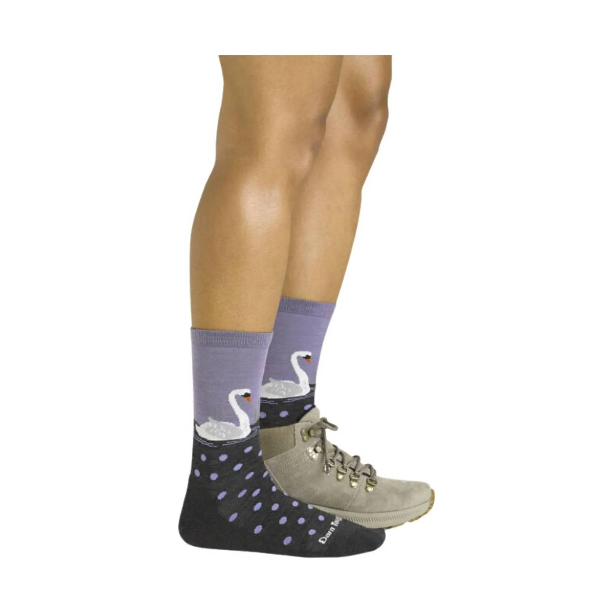 Darn Tough Vermont Women's Wild Life Lightweight Lifestyle Crew - Charcoal