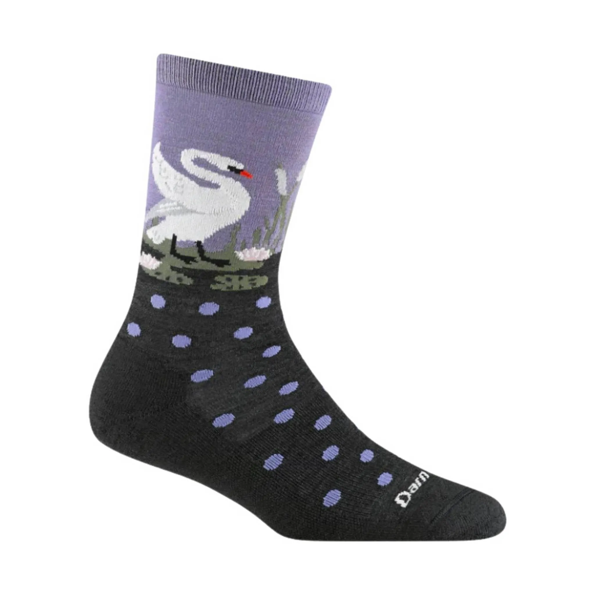 Darn Tough Vermont Women's Wild Life Lightweight Lifestyle Crew - Charcoal