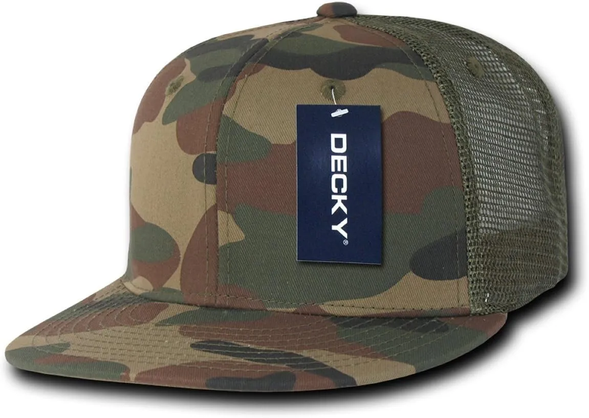 DECKY Cotton Flat Bill Trucker Cap