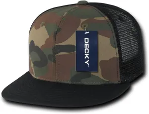 DECKY Cotton Flat Bill Trucker Cap