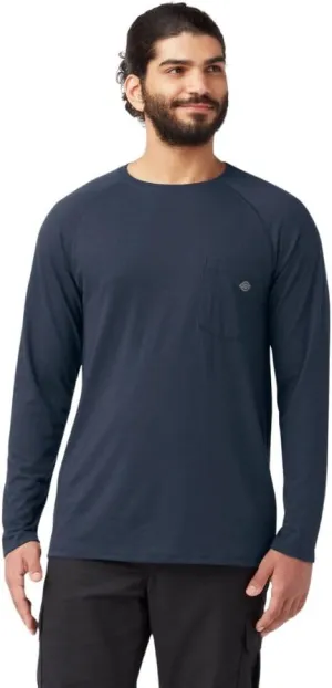 Dickies Men's Cooling Long Sleeve Pocket T-Shirt, Dark Navy