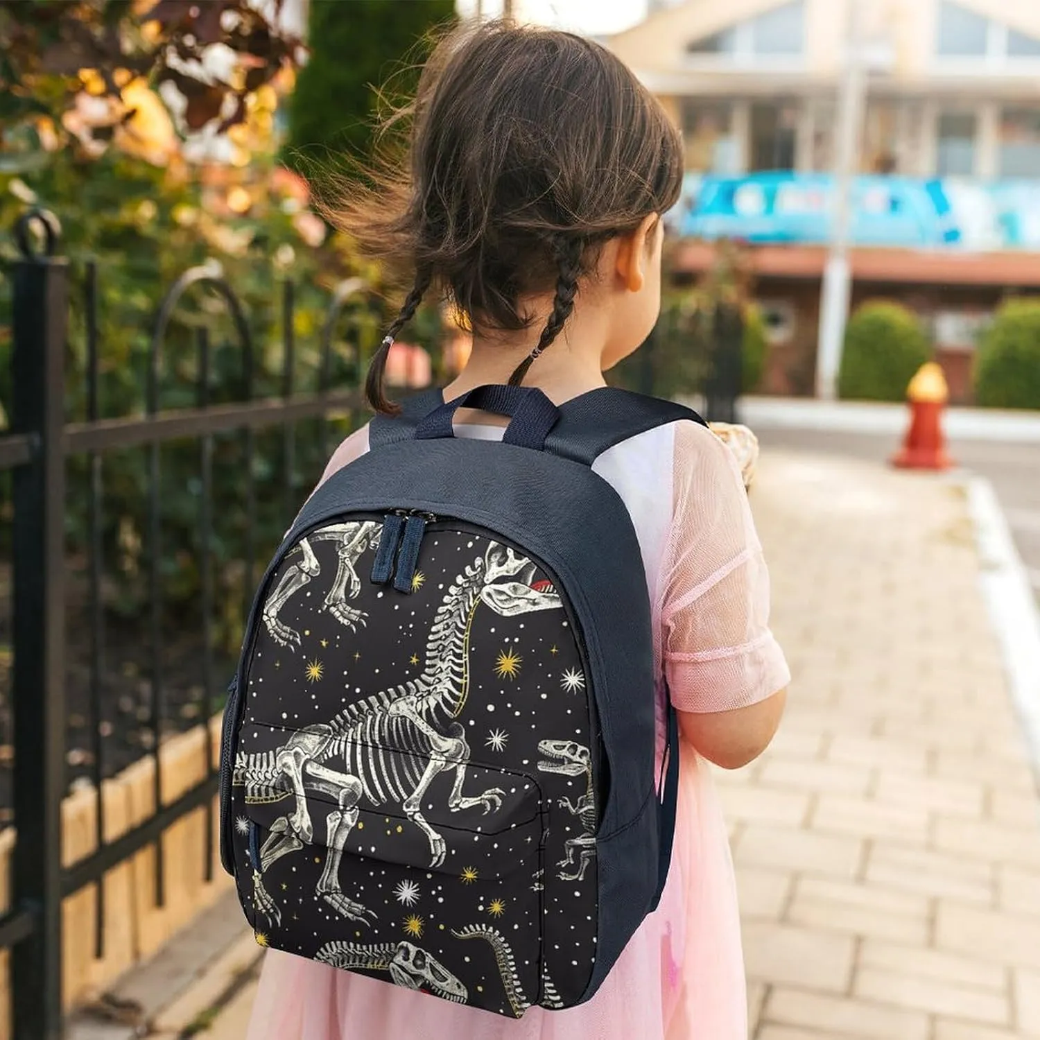 Dinosaur Skeleton Pattern Travel Backpack Casual Bag Lightweight Hiking Backpacks for Business, Travelling, Hiking