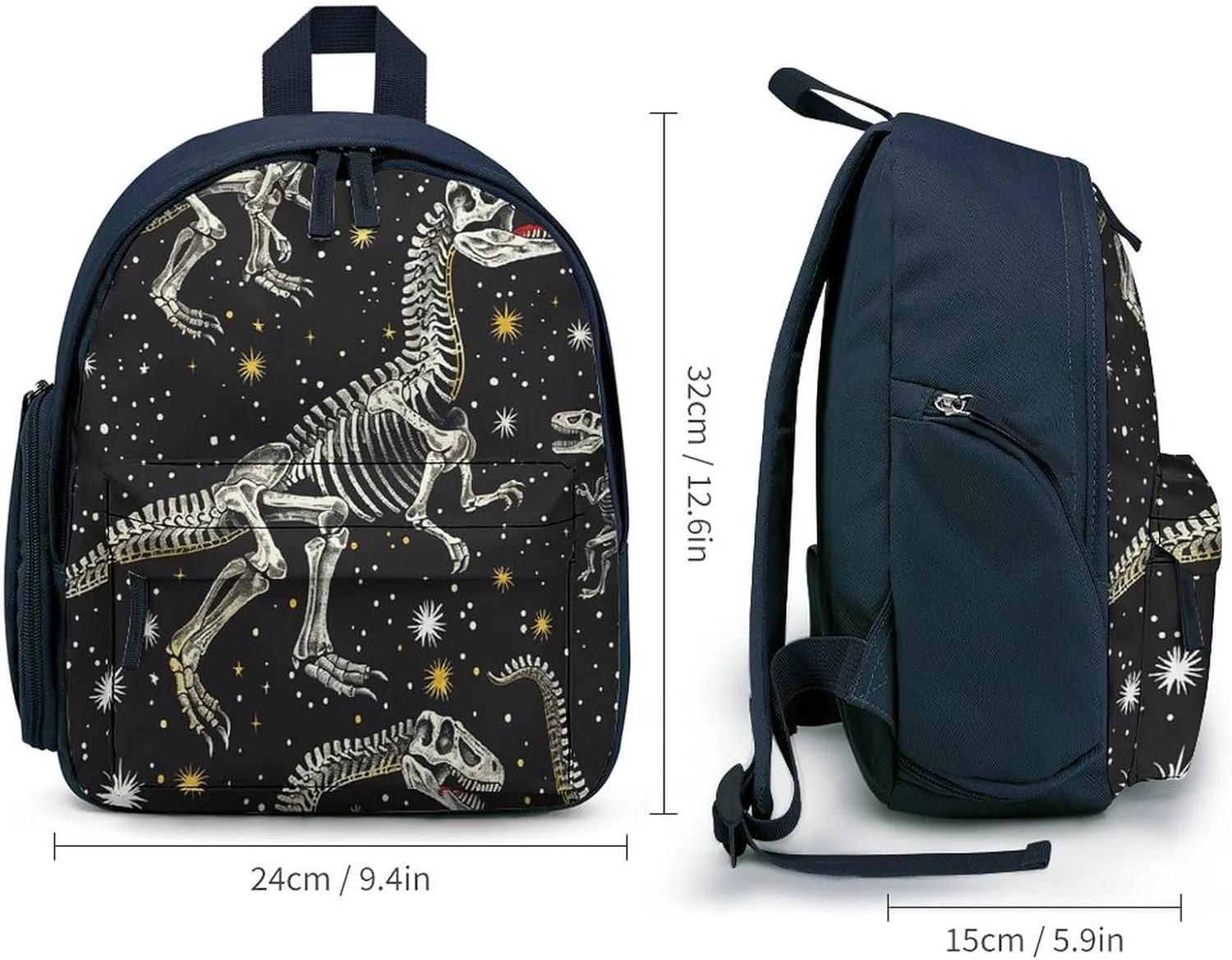 Dinosaur Skeleton Pattern Travel Backpack Casual Bag Lightweight Hiking Backpacks for Business, Travelling, Hiking