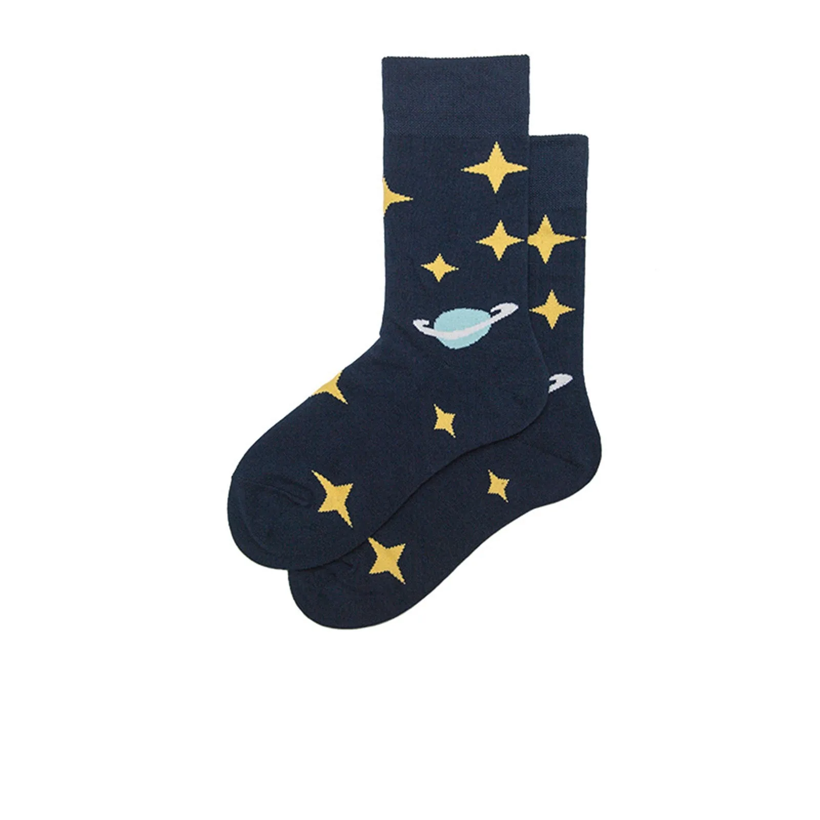 Discover Star Crew Cotton Socks Unisex