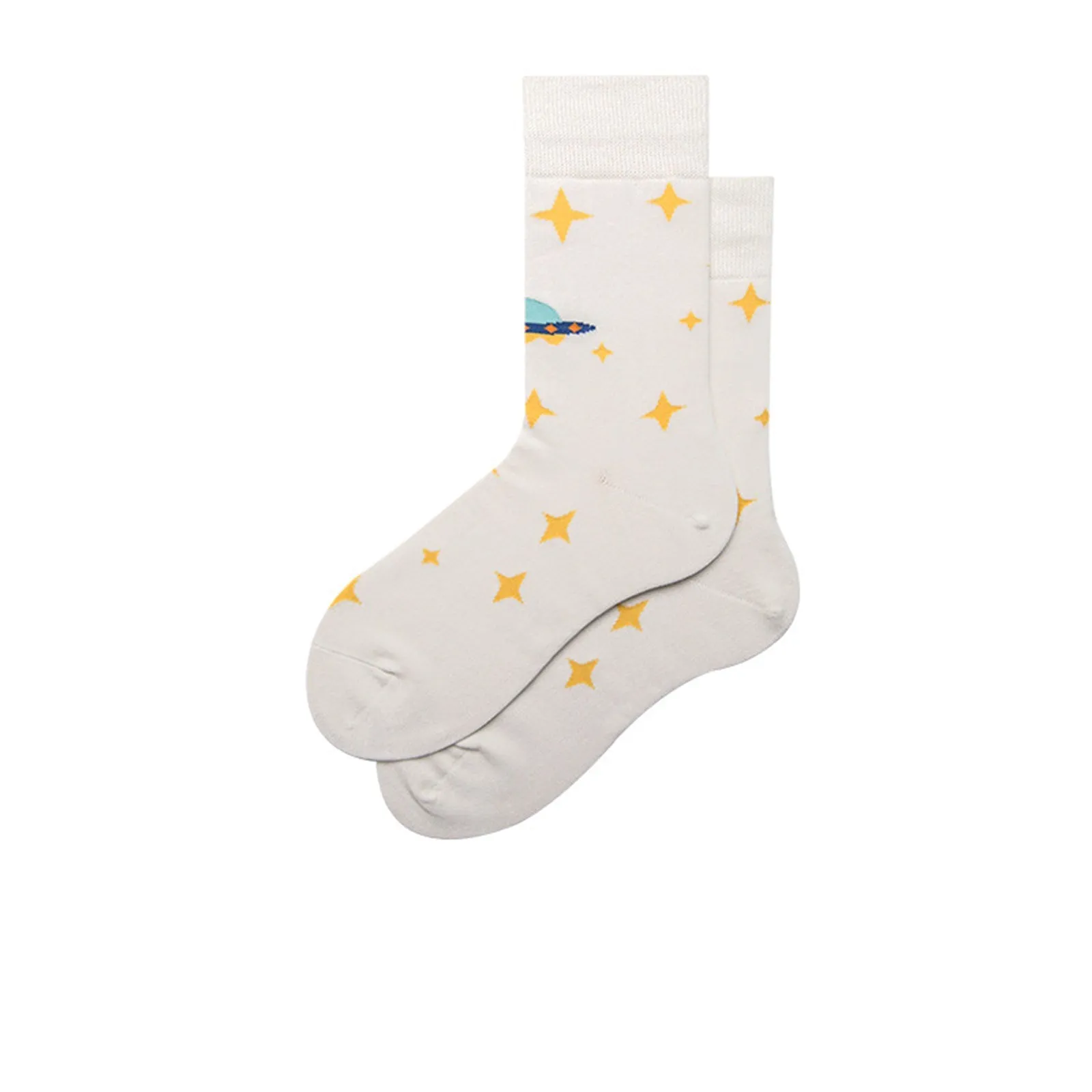 Discover Star Crew Cotton Socks Unisex