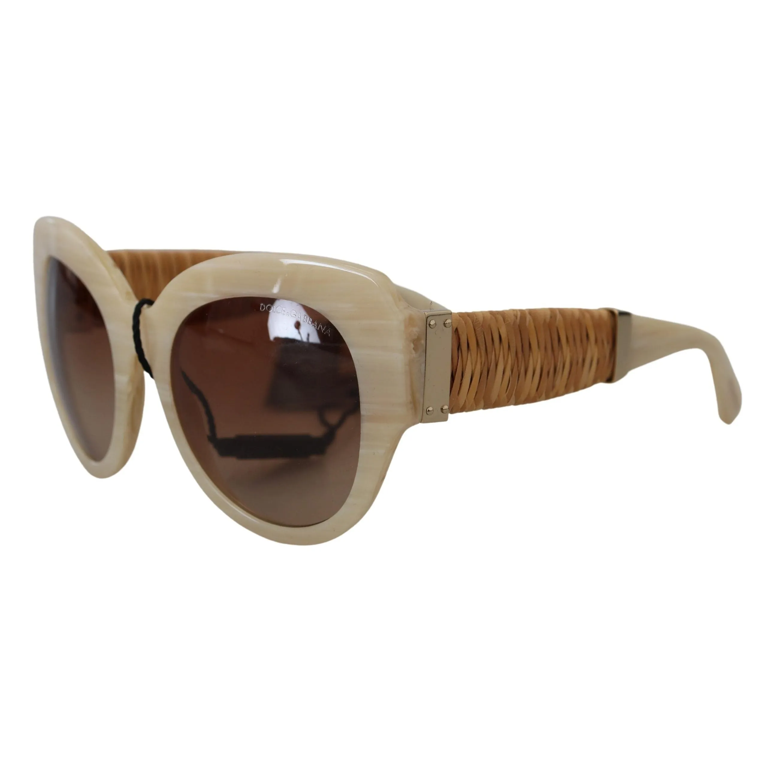 Dolce & Gabbana Beige Chic Acetate Women's Sunglasses