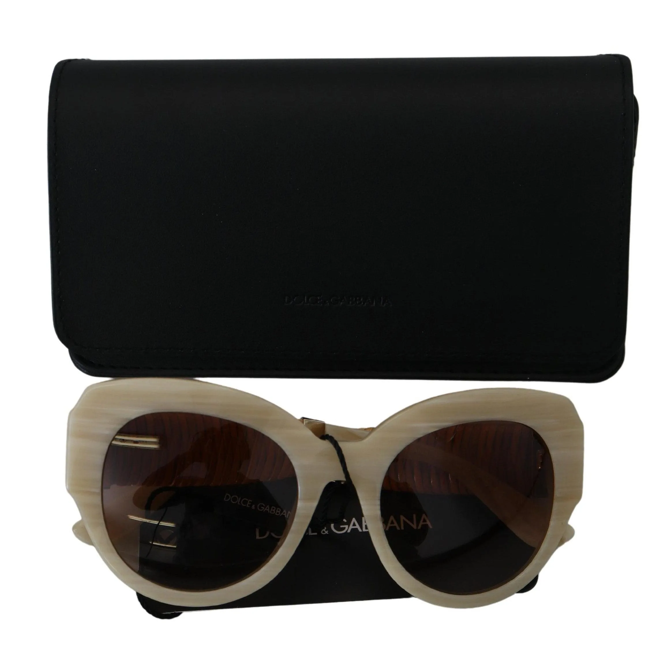 Dolce & Gabbana Beige Chic Acetate Women's Sunglasses