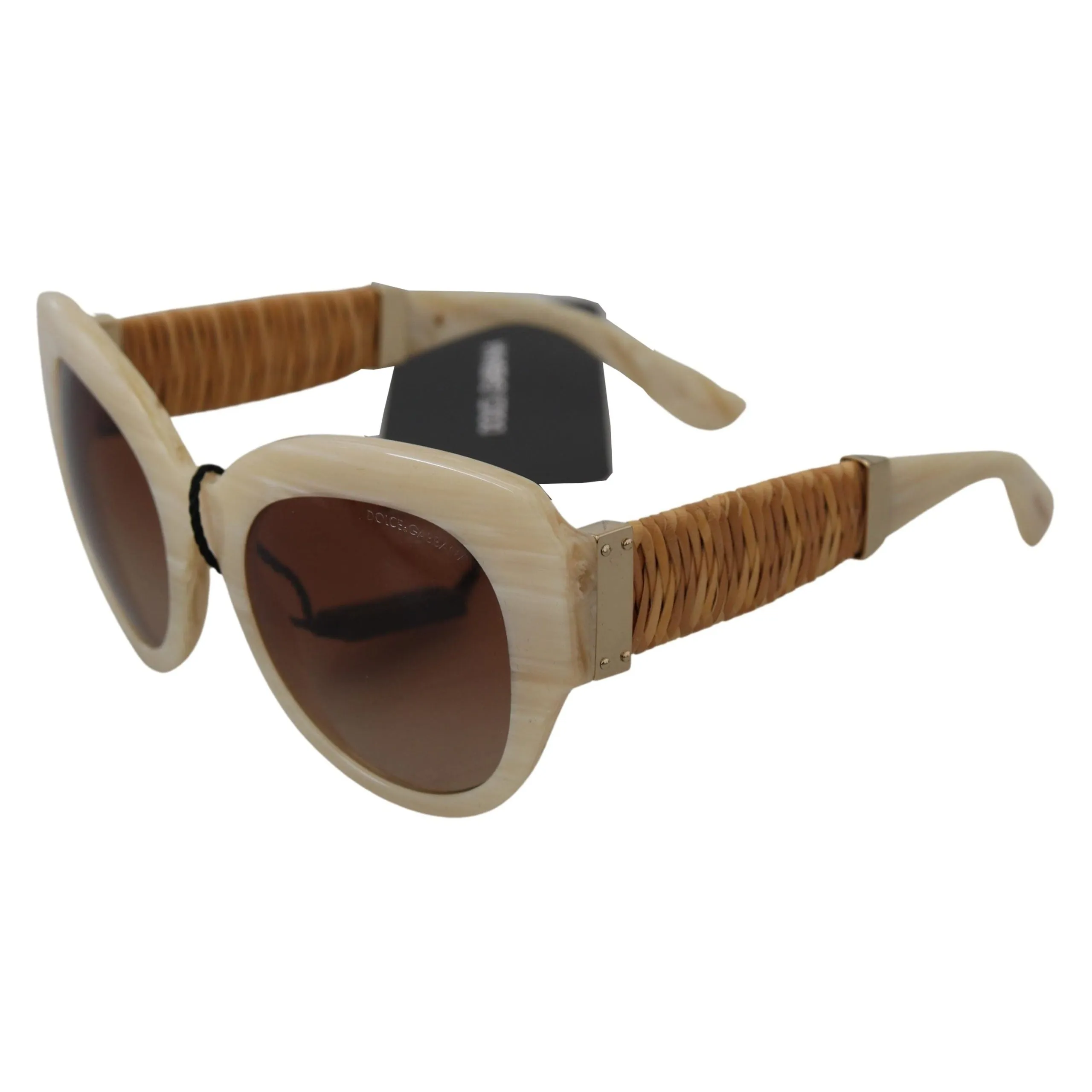 Dolce & Gabbana Beige Chic Acetate Women's Sunglasses