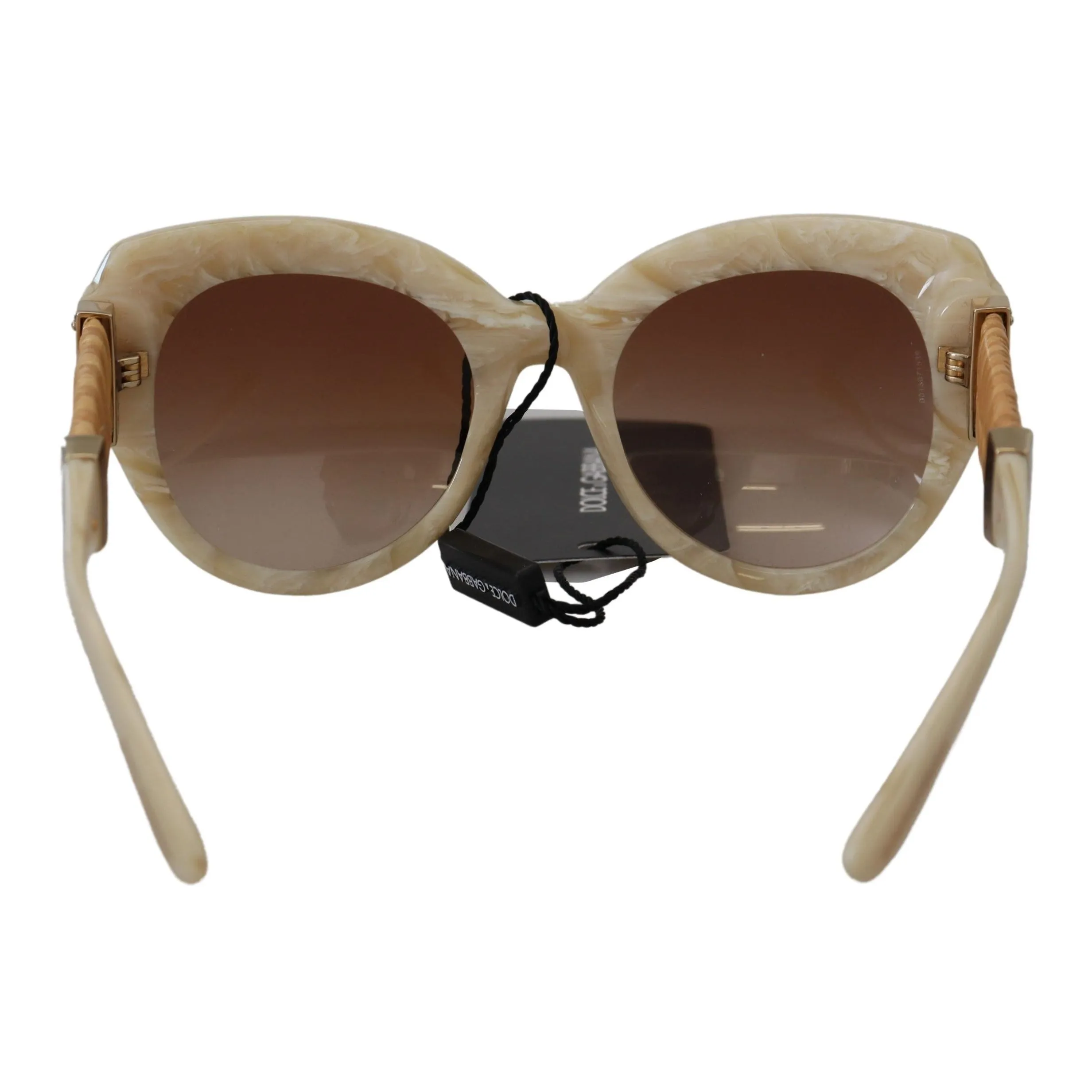 Dolce & Gabbana Beige Chic Acetate Women's Sunglasses
