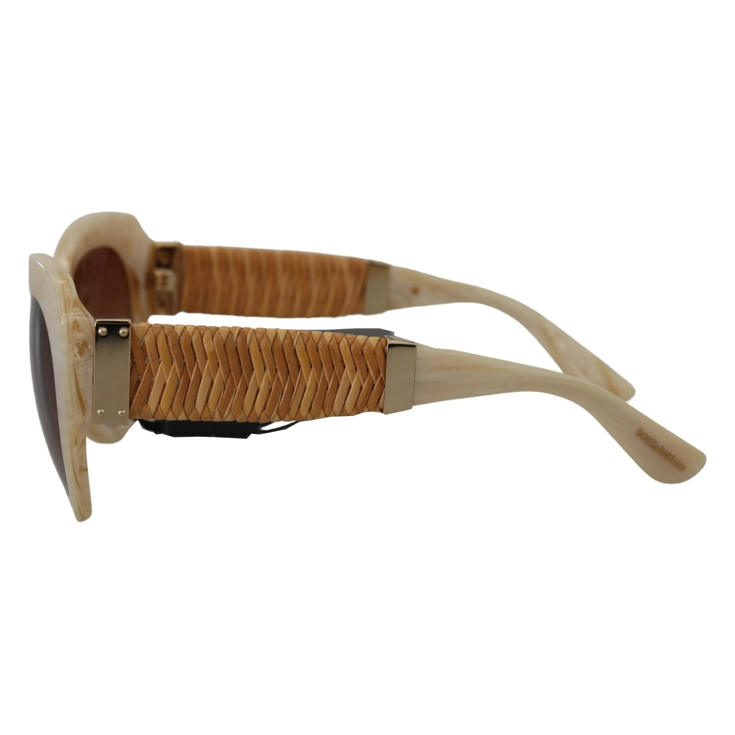 Dolce & Gabbana Beige Chic Acetate Women's Sunglasses
