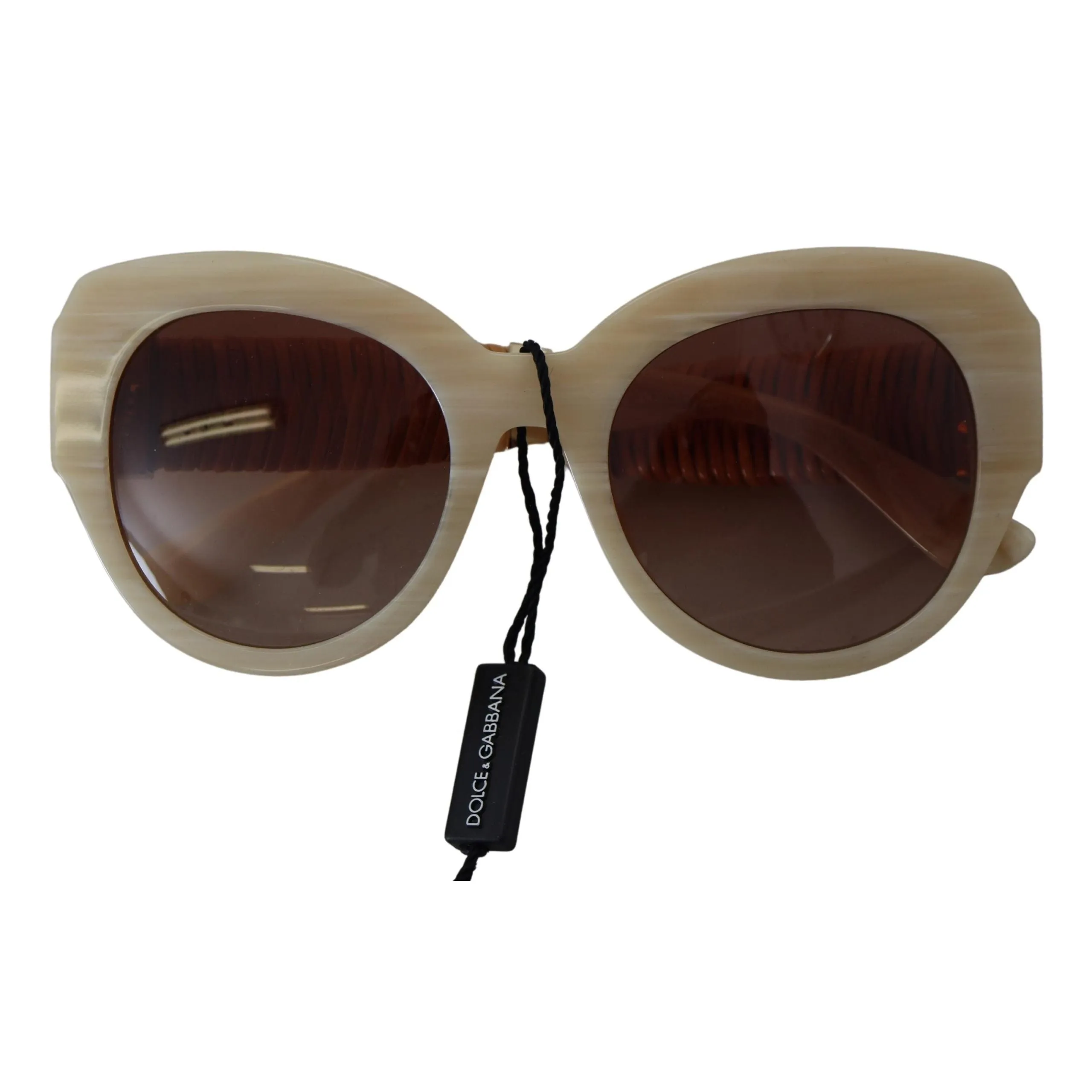 Dolce & Gabbana Beige Chic Acetate Women's Sunglasses