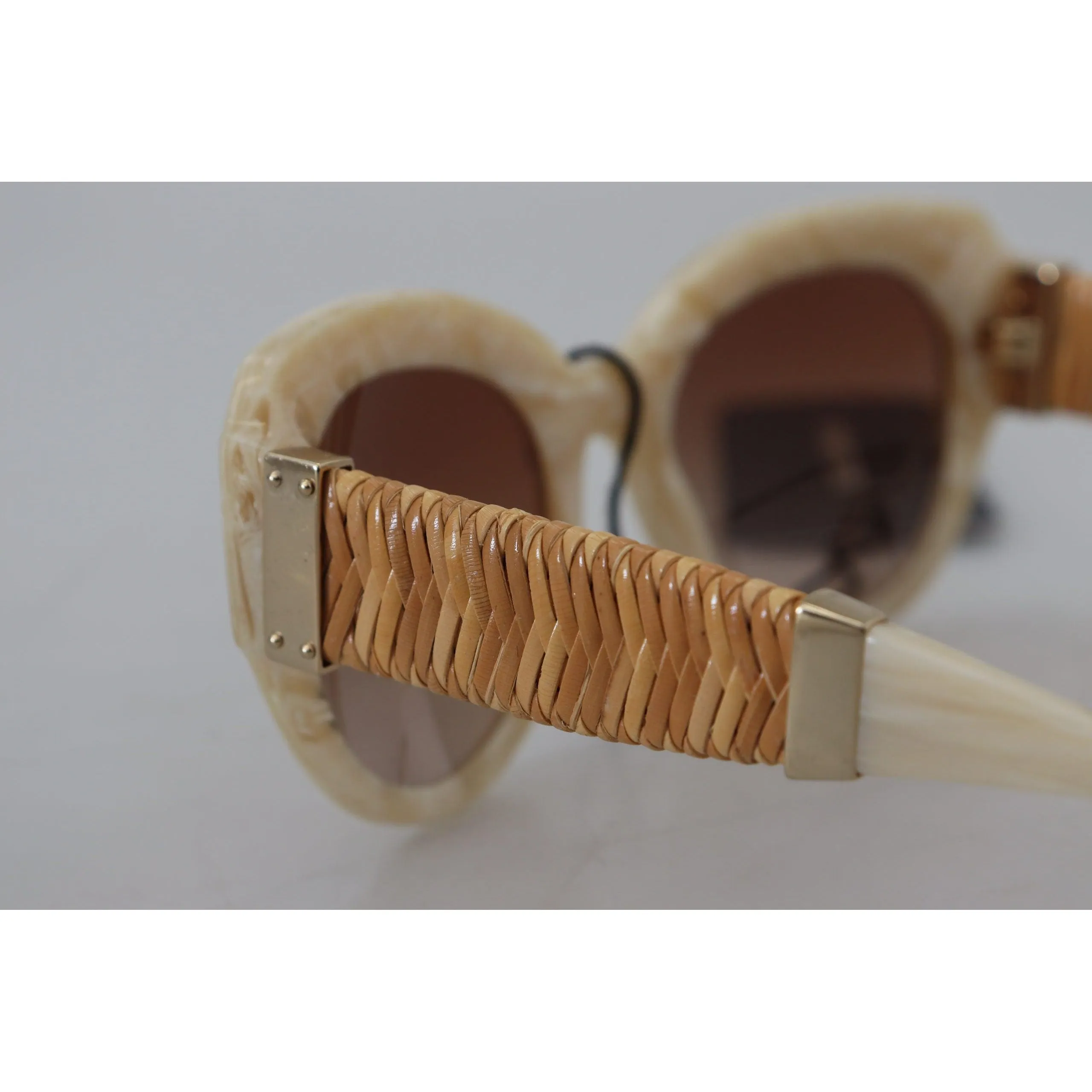 Dolce & Gabbana Beige Chic Acetate Women's Sunglasses