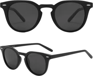Dollger Polarized Round Sunglasses for Women Classic Retro Design Womens Trendy Style UV Protection Small Lens