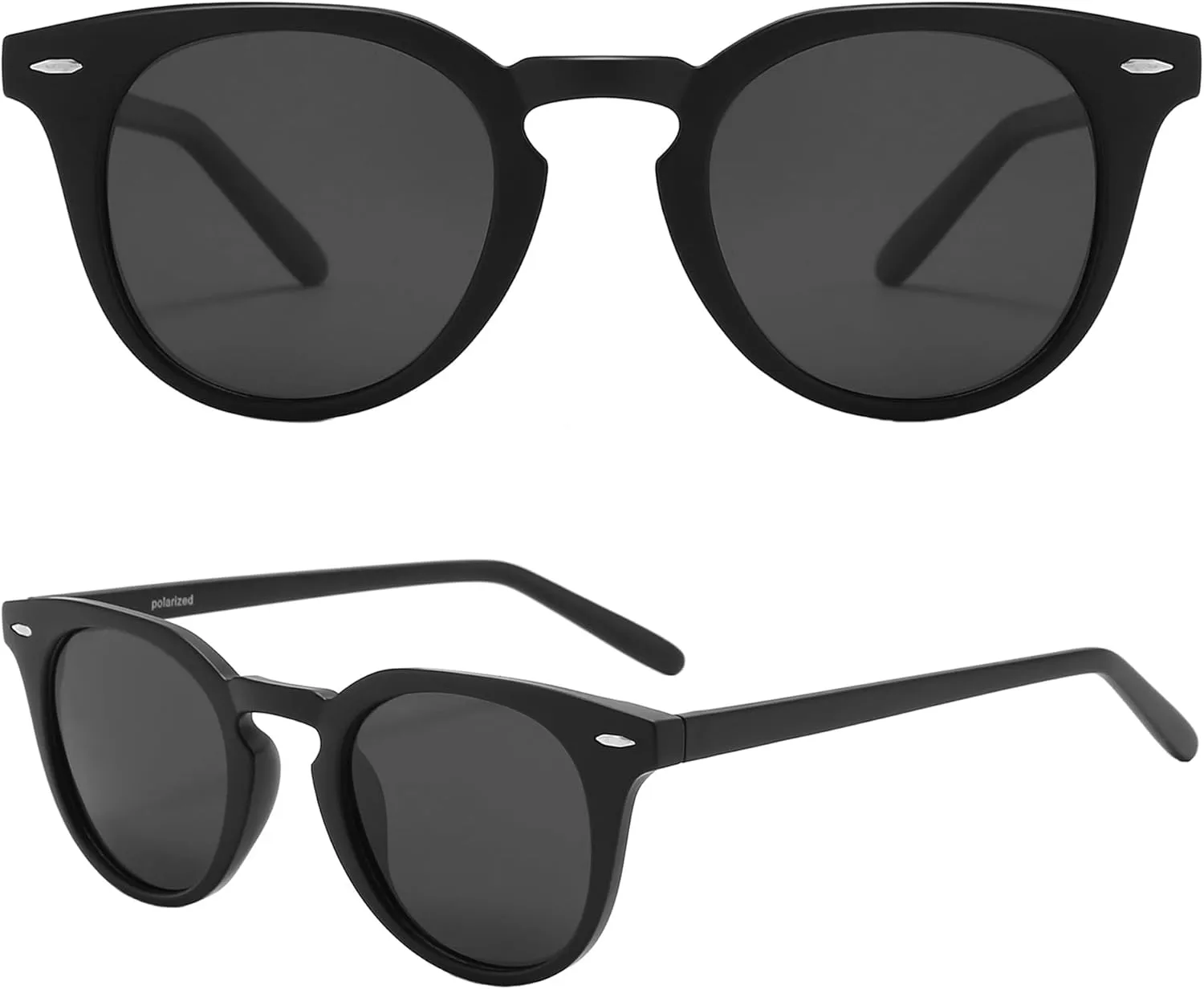 Dollger Polarized Round Sunglasses for Women Classic Retro Design Womens Trendy Style UV Protection Small Lens