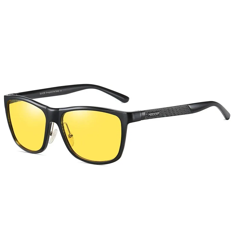 DUCO Polarized Night Vision Glasses for Men and Women Yellow Safety Driving Glasses with UV Protection and Anti Glare Coop - NV