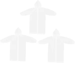 EVA Rain Coats Mountaineering Raincoat Outdoor Hiking Raincoat with Hat Hiking Raincoat 3pcs (White)