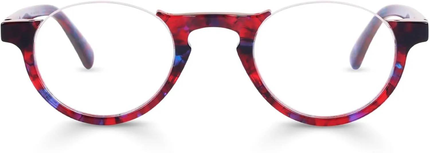 eyebobs - Vice Chair | Premium Reading Glasses for Men and Women | Half Rim Frame for Narrow Faces | Available in 0.0x - 4.0x